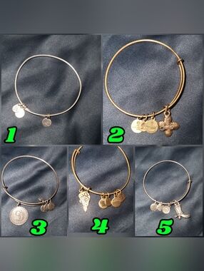 Alex and Ani Style Women’s Charm Bangle Bracelet - Silver & Gold Options